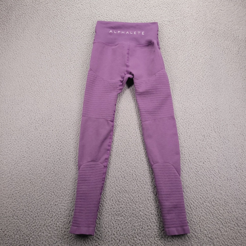 ALPHALETE Leggings Size XS Purple Activewear Compression w/ 23" Inseam